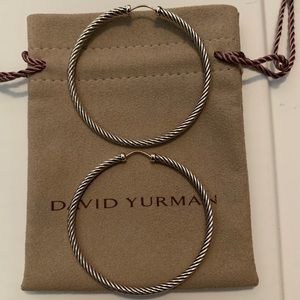 David Yurman Sterling Silver Hoop Earrings